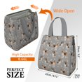 thumbnail image 3 of Beagle and Dog Footprints Insulated Lunch Bag for Women & Adults,Large Portable Soft Cooler Lunch Bag,Thermal Food Storage Tote with Pearl Cotton,8.66L,8.75x5.75x9.5 Inch, 3 of 6