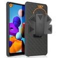 thumbnail image 3 of Case with Clip for Galaxy A21, Nakedcellphone [Black Tread] Kickstand Cover with [Rotating/Ratchet] Belt Hip Holster Holder Combo for Samsung Galaxy A21, 3 of 10