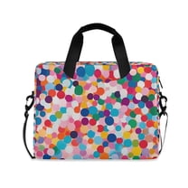 FORMRS 16" Laptop Sleeve Bag Carrying Case with Handle Travel Shoulder Briefcase, Blue Colorful Circles