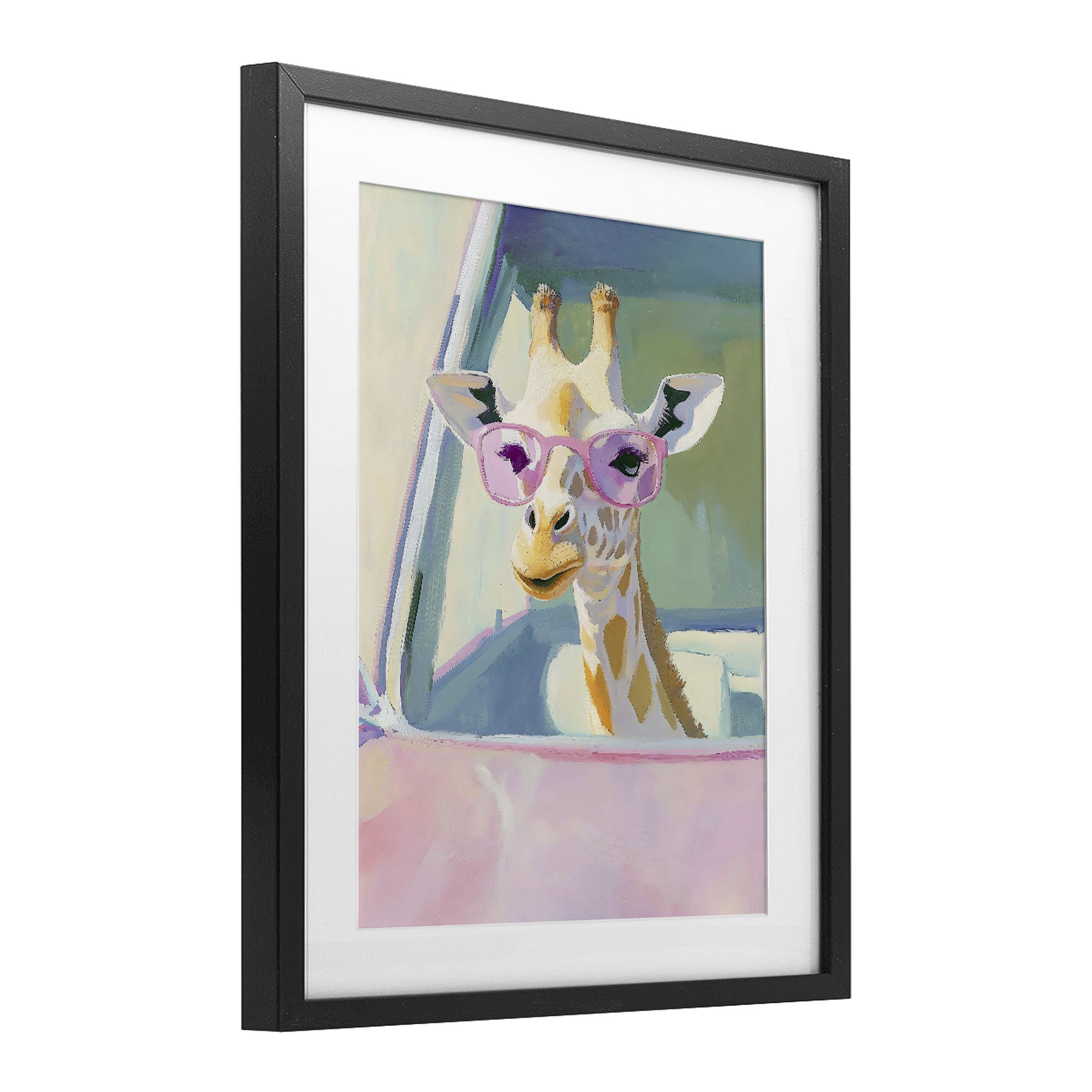 Stupell Industries Giraffe Car Ride Black Framed Print Under Glass, design by The Prints Vibe