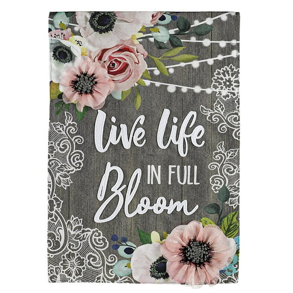 Farmhouse Bloom Garden Linen Flag