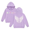 thumbnail image 5 of Kiijoy Girls Graphic Hoodie Casual Wing Print Long Sleeve Hooded Sweatshirt, Sizes 1-13, 5 of 6