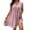 Pink, variant on Womens Plus Size Dresses Flowy Empire Waist A Line Sundress Loose Fit V Neck Boho Dress Smocked Eyelet Beach Vacation Mini Dress Purple 4XL