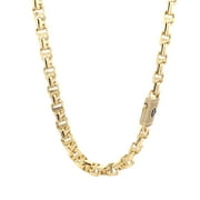 10K Gold Greek Tribal chino Chain 24" 8Mm