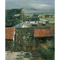 thumbnail image 2 of Rudolf Ribarz 12x14 Black Ornate Wood Framed Double Matted Museum Art Print Titled: Breton Landscape (1898), 2 of 5