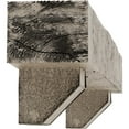 thumbnail image 4 of Ekena Millwork 8"H x 10"D x 48"W Rough Cedar Faux Wood Fireplace Mantel Kit with Ashford Corbels, Burnished Pine, 4 of 10