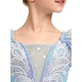thumbnail image 5 of inlzdz Tutu Girls Dance Competition Dress Gymnastic Skirt Light Blue 110, 5 of 6