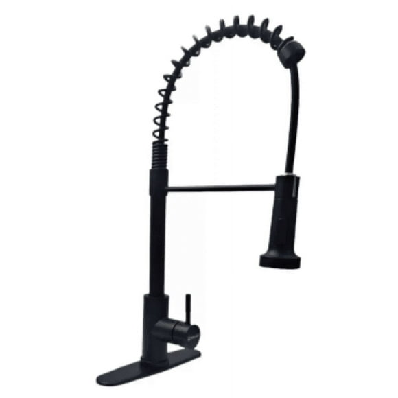 Monomando Fregadero Acabado Negro Mate Sp-10036-n Solvex