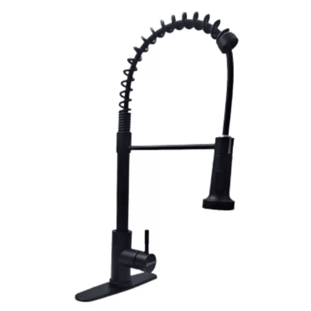 Monomando Fregadero Acabado Negro Mate Sp-10036-n Solvex