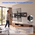 thumbnail image 5 of MountFTV Full Motion TV Wall Mount for 42–97 Inch TVs, Supports up to 165 lbs, Max VESA 800x400mm, ±65° Swivel, Tool-Free Tilt, 24 Inch Extension, Fits 16/18/24 Inch Studs, 5 of 10