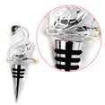 thumbnail image 3 of Corcho de vino de cristal Vhermosa cisne de cabeza azul, 3 of 5