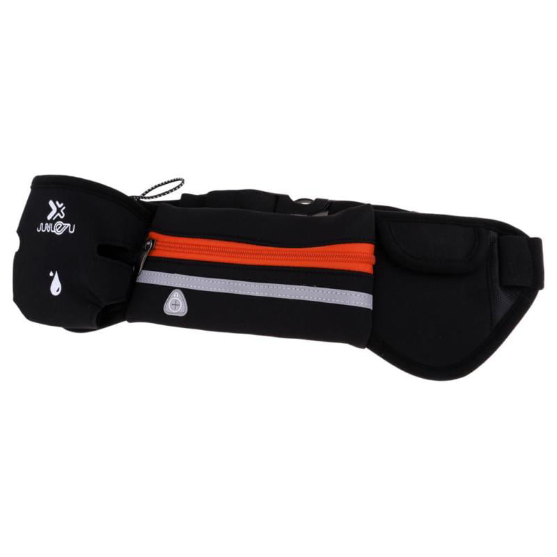 Distance Running Belt Bag Pedometer Orange One Size Reflective Waterproof Zip 