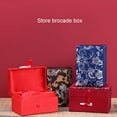 thumbnail image 2 of Joyero de brocado Qarigey Caja de almacenamiento Collar Rojo 9*6*5.5 cm, 2 of 6