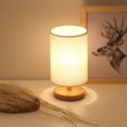 thumbnail image 2 of Lámpara de noche de dormitorio nórdica moderna y sencilla, luz de noche de madera LED, lámpara de mesa pequeña creativa, 2 of 5