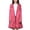 Pink, variant on Women's Glossy Solid Hooded Raincoat Loose Fit Windproof Zipper Jacket Outdoor A-Line Windbreaker Coat for All Seasons