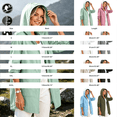 thumbnail image 3 of Vinsonshop Women's Raincoats Lightweight Waterproof Windproof Adjustable Windbreaker Rain Jackets Hooded with Pockets Beige L, 3 of 4