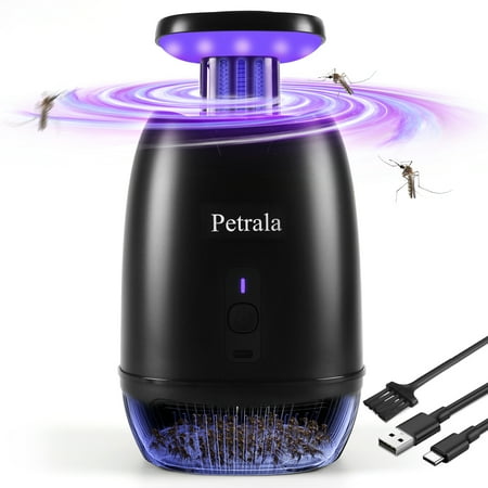 Afuly Bug Zapper, 2 in 1 Portable Electronic Mosquito Zapper, Fruit Fly Trap with 14 LED Light Bulbs for Indoor and Outdoor, Black