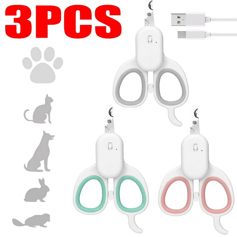 Dog nail clippers that illuminate the quick top