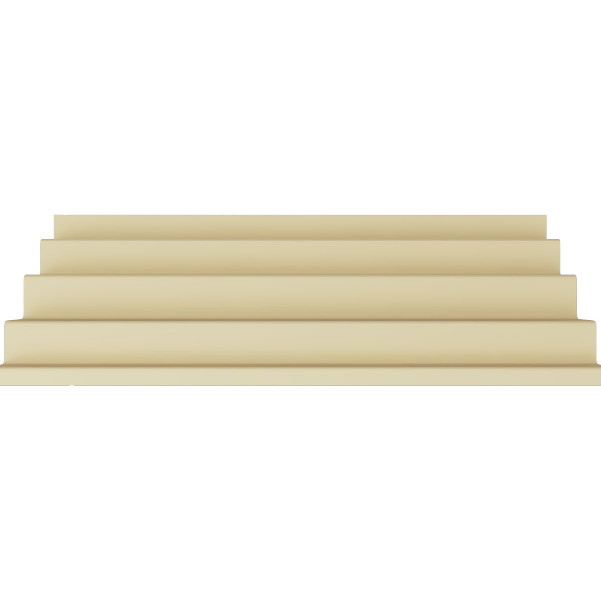 7 5/8"H x 8 1/8"P x 11"F x 94 1/2"L, Eris Step Crown Moulding