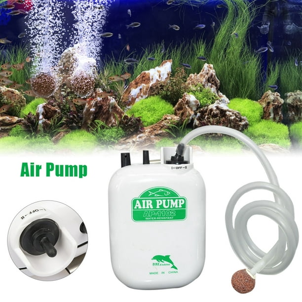 Aérateur portatif de pompe à oxygène de poissons de pompe à air de pêche de  Gprince pour le réservoir de bulle de poissons d'aquarium 