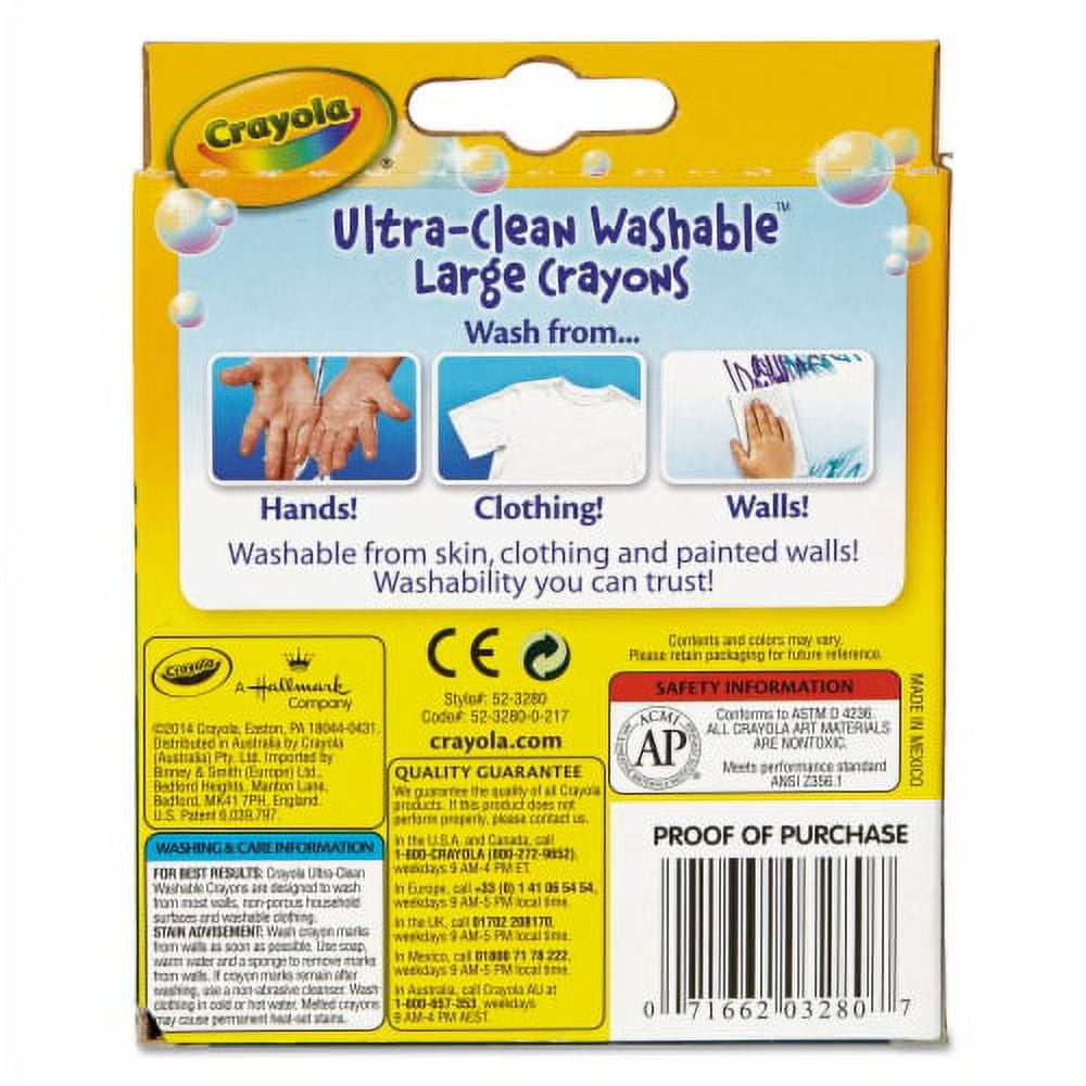 2X-Crayola Ultra Clean Washable Large Crayons 8 ct - 8 pk