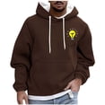 thumbnail image 2 of Dolkfu Sudadera con capucha para hombres, sudadera de manga larga estampada, camiseta deportiva con cordón para hombres XXL, 2 of 5