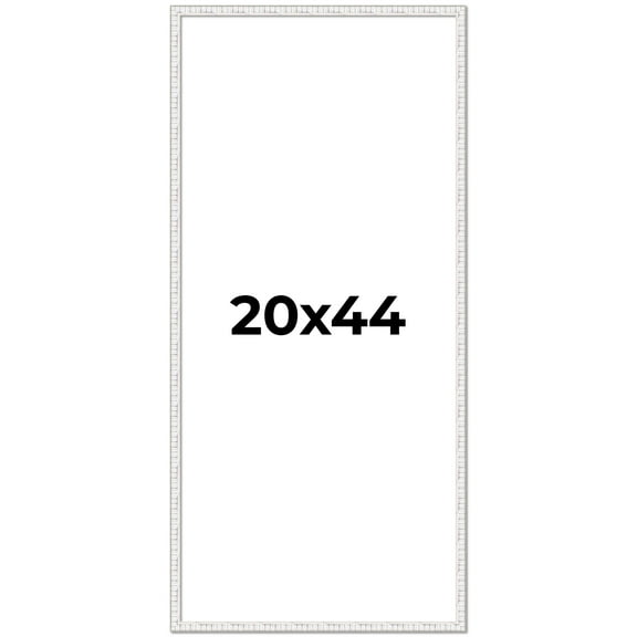 20x44 Frame White Real Wood Picture Frame Width 0.75 inches | Interior Frame Depth 0.5 inches |