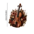 thumbnail image 3 of Violin Floral Patchwork DIY Sewing Kit, Layered Quilted Fabric Handcraft Set With Vintage Flower Motif, Musical Craft Supplies for Wall Table Decor And Handmade Art Adults and Beginners Gift, 3 of 6