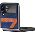 thumbnail image 3 of Case for Galaxy Z Flip 4 5G 5G, Fashion Z Stitching Design Pattern Shockproof Protection Phone Case Full Body Protection Back Case Slim Phone Cover for Galaxy Z Flip 4 5G 2022, Blue, 3 of 7
