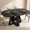 Black 43.3"-59" Extendable, variant on Miereirl 47.24"-63" Extendable Round Dining Table for 4-6, Expandable Round to Oval Kitchen Dining Table with Hidden Extension Leaf, Storage Shelf, Modern Wood Dining Room Table for Home & Apartment