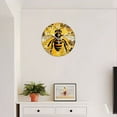 thumbnail image 4 of Modern Round Wall Clocks Non-Ticking Silent Clocks Battery Operated Quartz Clock Decorative for Bathroom,Office-Expressive Bee With Black And Yellow Stripes On Body(16inch), 4 of 4