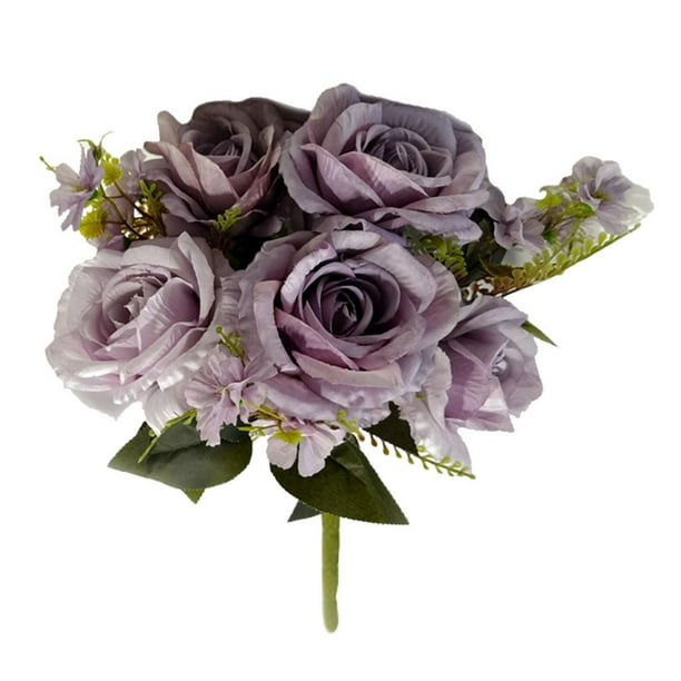 Artificial Rose Flower Simulation Wedding Bridal Bouquet Home Office