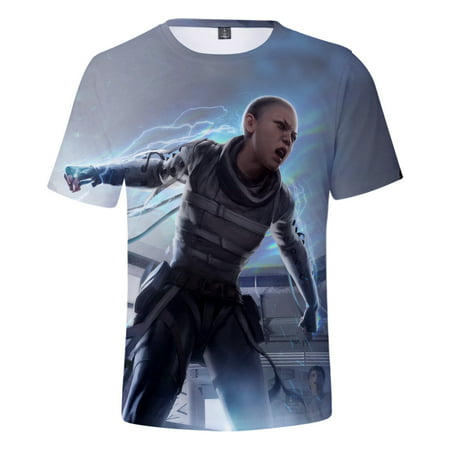 Unisex T-Shirt Apex Legends Game Theme 3D Printed Mens T Shirts Round Collar Casual Short Sleeved Couple T-Shirt Plus Size