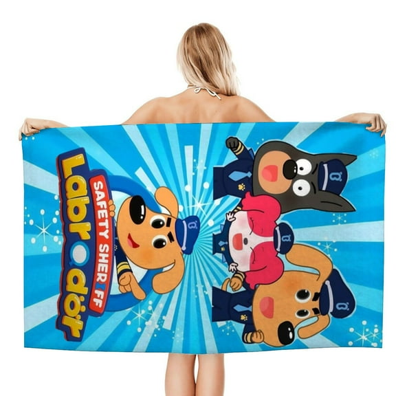 Bath Towels for Sheriff Labrador Beach Towel Boys Girs Kids Gifts Soft & Absorbent for Bathroom Travel Camping Vacation 20×40 inch