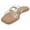 Clear Lucite, variant on Shoes Women Slip-On Sandals H-Band Flat Flip-Flops Slides Gold Buckle Square Toe FENG-S Beige Natural Raffia 9