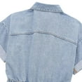 thumbnail image 6 of SRZYMJ Business Casual Jumpsuit for Women Stylish Women's Denim Jumpsuit Casual Summer Short Sleeve Romper Featuring Functional Pockets And Comfortable, 6 of 9