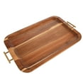 thumbnail image 2 of Better Homes & Gardens Acacia Wood Serving Tray with Gold Handles, 2 of 4