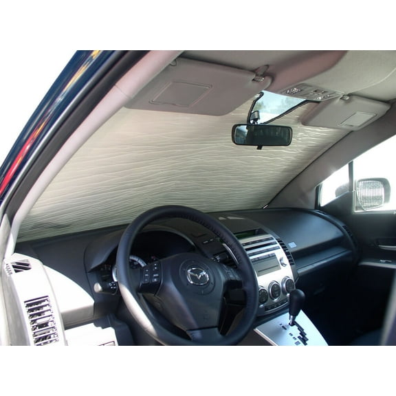 HeatShield, The Original Windshield Sun Shade, Custom-Fit for Mazda 5 Minivan 2012, 2013, 2014, 2015, Silver Series