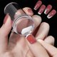thumbnail image 1 of Transparent Nail Stamper With Scraper 2pcs Jelly Silicone Stamp For French Nails Manicuring Kits Nail Art Stamping Tool Set, 1 of 5
