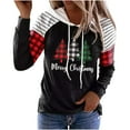 thumbnail image 2 of OKBOP Womens Thermal Tops, Long Sleeve Casual Shirts Pullover Christmas Print Hooded Sweatshirts Peasant Blouses for Women Pumpkin Sweatshirt for Women, 2 of 8