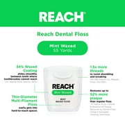 REACH Mint Waxed Dental Floss, 55 Yard