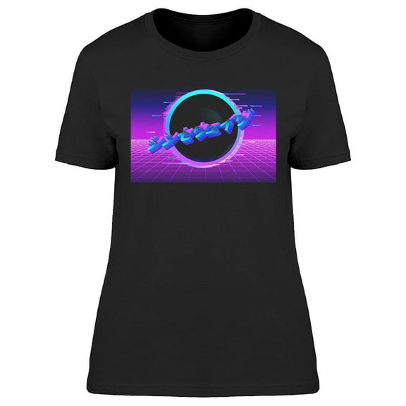 Laser Grid Synthwave T-Shirt Women -Image by Shutterstock, Female x-Large