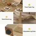 thumbnail image 4 of Tribesigns 63-Inch Rectangular Dining Table for 4-6 People, Wood Dinner Table with Solid Wood Legs and Thick Table Top for Dining Room (Only Table, Oak), 4 of 5