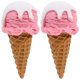 thumbnail image 1 of ColoMX 2 uds., decoración de cono de helado realista, simulación de helado, accesorio multifunción, modelo de postre falso, comida falsa de imitación, postre Artificial, 1 of 8
