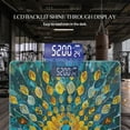 thumbnail image 3 of Bathroom Scale, Highly Accurate Digital Body Scale,Precisely Measures Weight up to 400 lbs-Peacock In The Style Of Stained Glass, 3 of 4