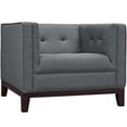 thumbnail image 3 of Modway Serve Polyester Fabric and Rubberwood Armchairs, Set of 2, Gray, 3 of 5