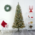 thumbnail image 5 of Nearly Natural 7ft. Frosted Swiss Pine Artificial Christmas Tree with 400 Clear LED Lights and Berries, 5 of 10