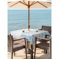 thumbnail image 3 of Outdoor Tablecloths with Umbrella Hole & Zipper, Blue Seahorse Coastal 54x54 Inch Square Tablecloths, Summer Beach Nautical Ocean Coral Waterproof Table Cloth, Patio/Pool/Picnic Table Covers, 3 of 8