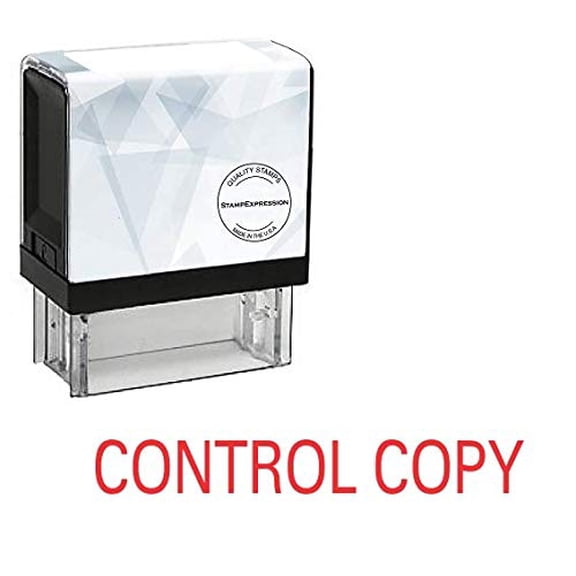 StampExpression - Control Copy Office Self Inking Rubber Stamp - Red Ink (A-5466)