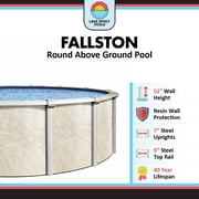 Lake Effect Pools Fallston 15 Round 52 Wall Above-Ground Swimming Pools, Full Start-up Kit